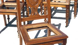 Superb carved blackwood Chairs 40