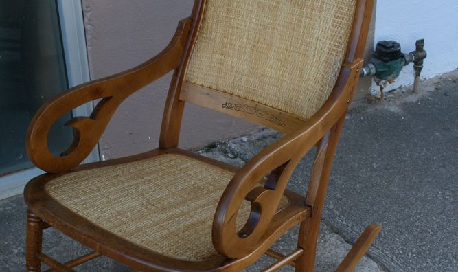 antique lincoln style rocking chair