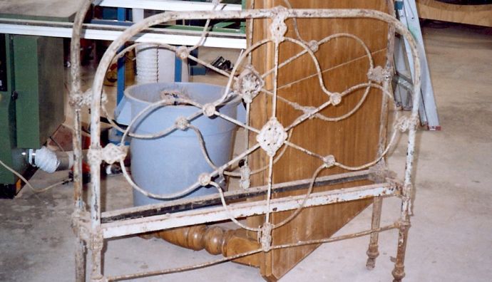 Before shot of cast iron bed 2