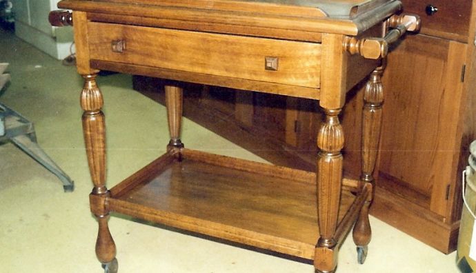 Hardwood tea cart