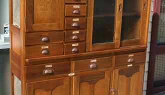 Solid oak kitchen hutch 6