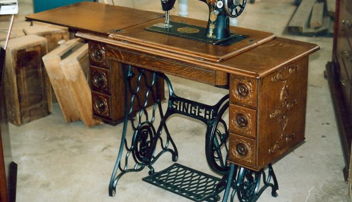 Oak Sewing cabinet 5